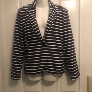 🔥5/ $30 Gap Blue/White Blazer Sz 6  Women